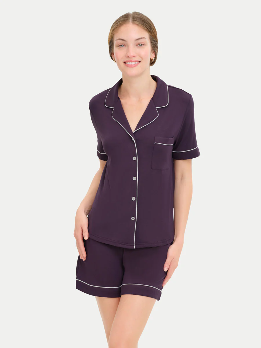 Short Sleeve Bamboo Pajama Set - Image 98
