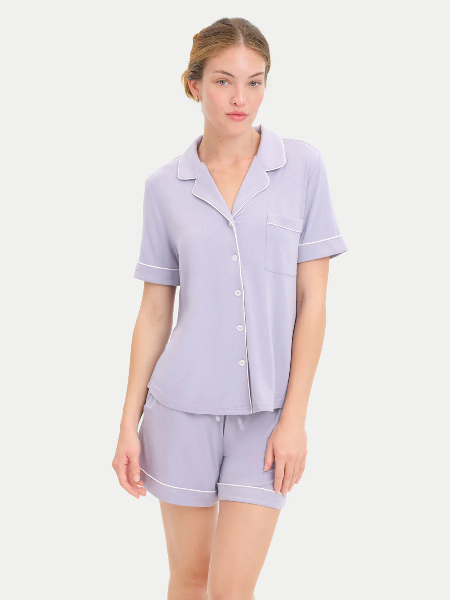 Short Sleeve Bamboo Pajama Shirt - Image 84