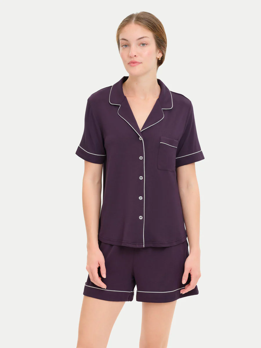 Short Sleeve Bamboo Pajama Shirt - Image 90
