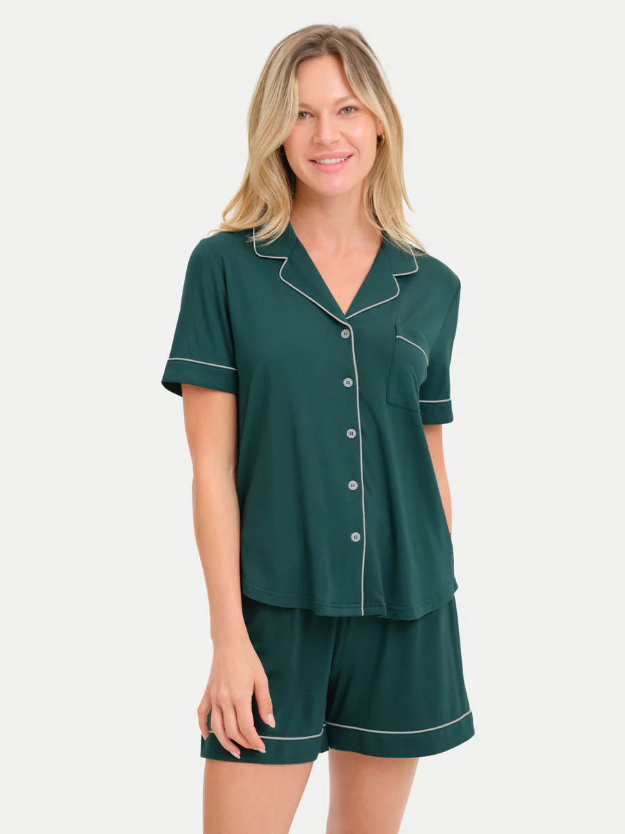 Short Sleeve Bamboo Pajama Shirt - Image 96