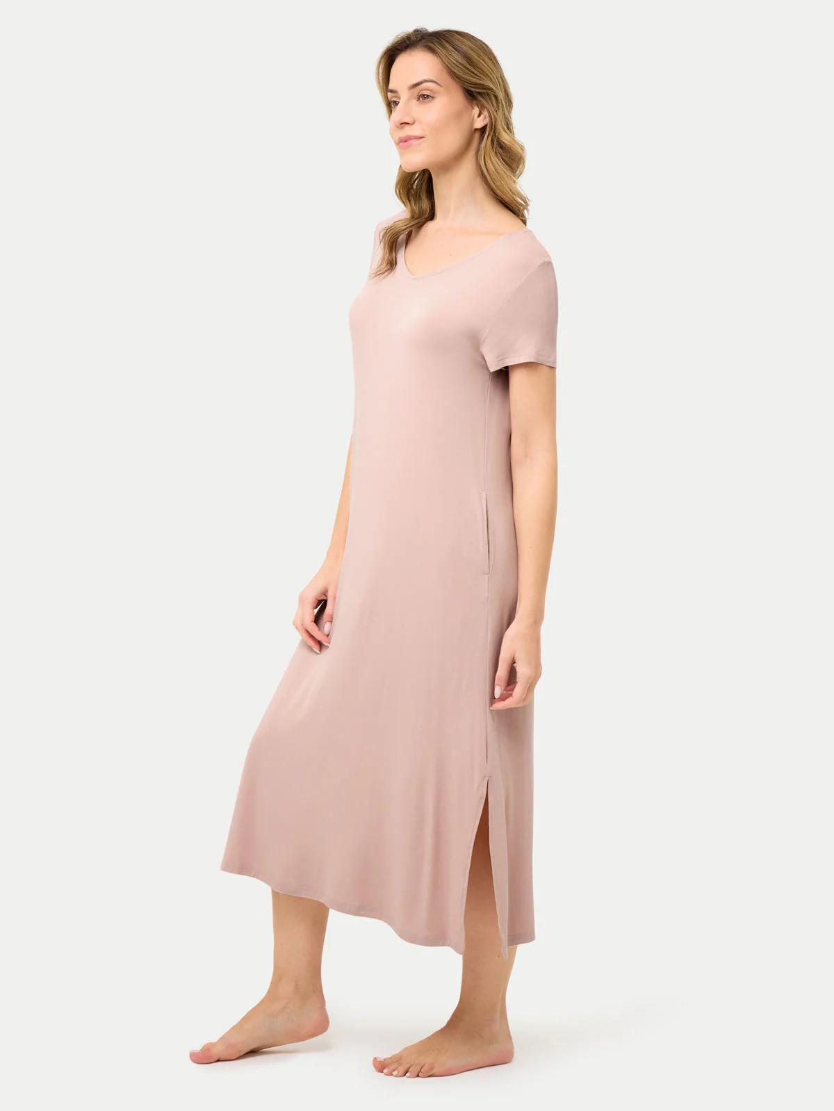 Short Sleeve Long Bamboo Sleepshirt - Image 11