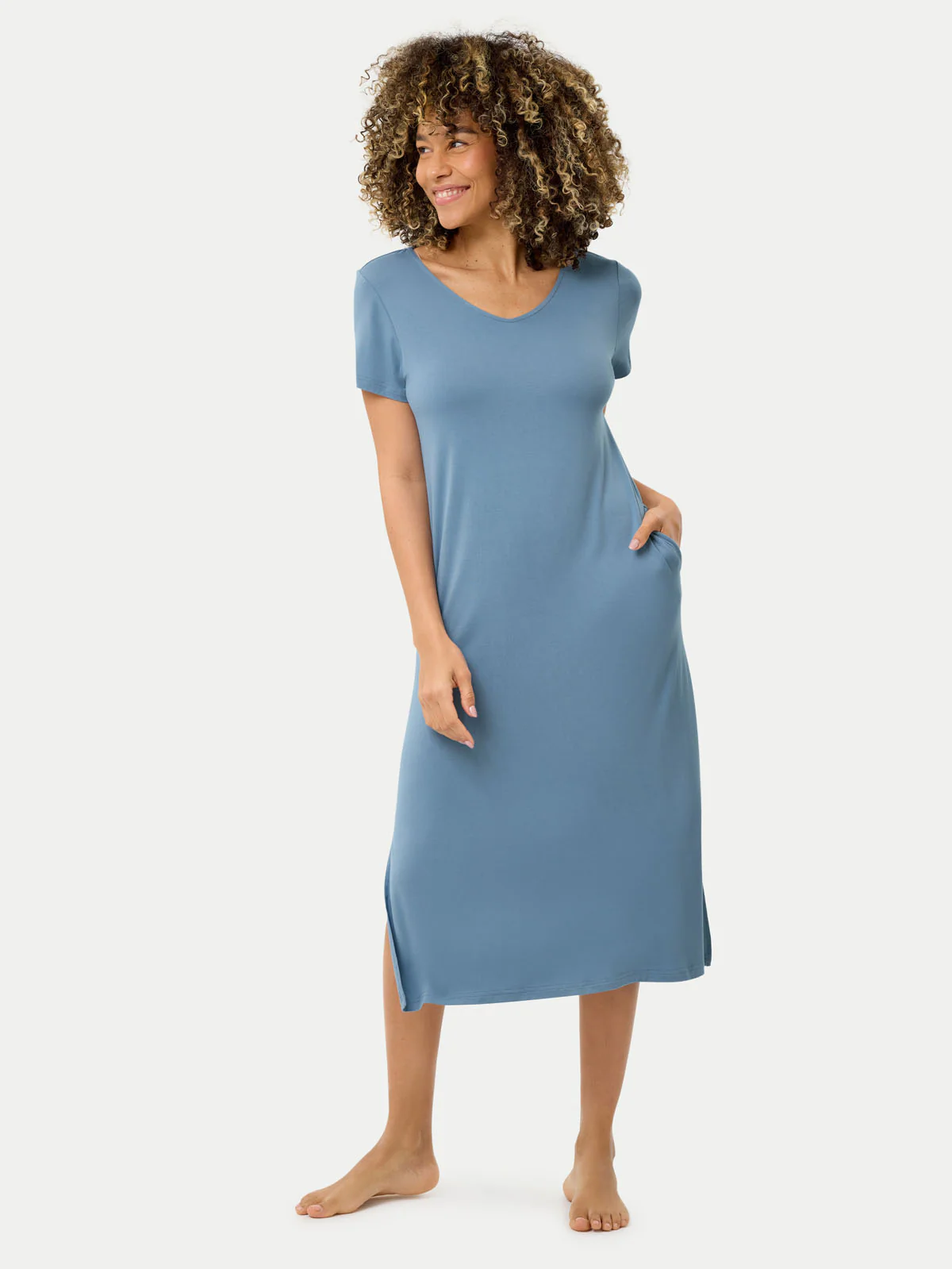 Short Sleeve Long Bamboo Sleepshirt - Image 18