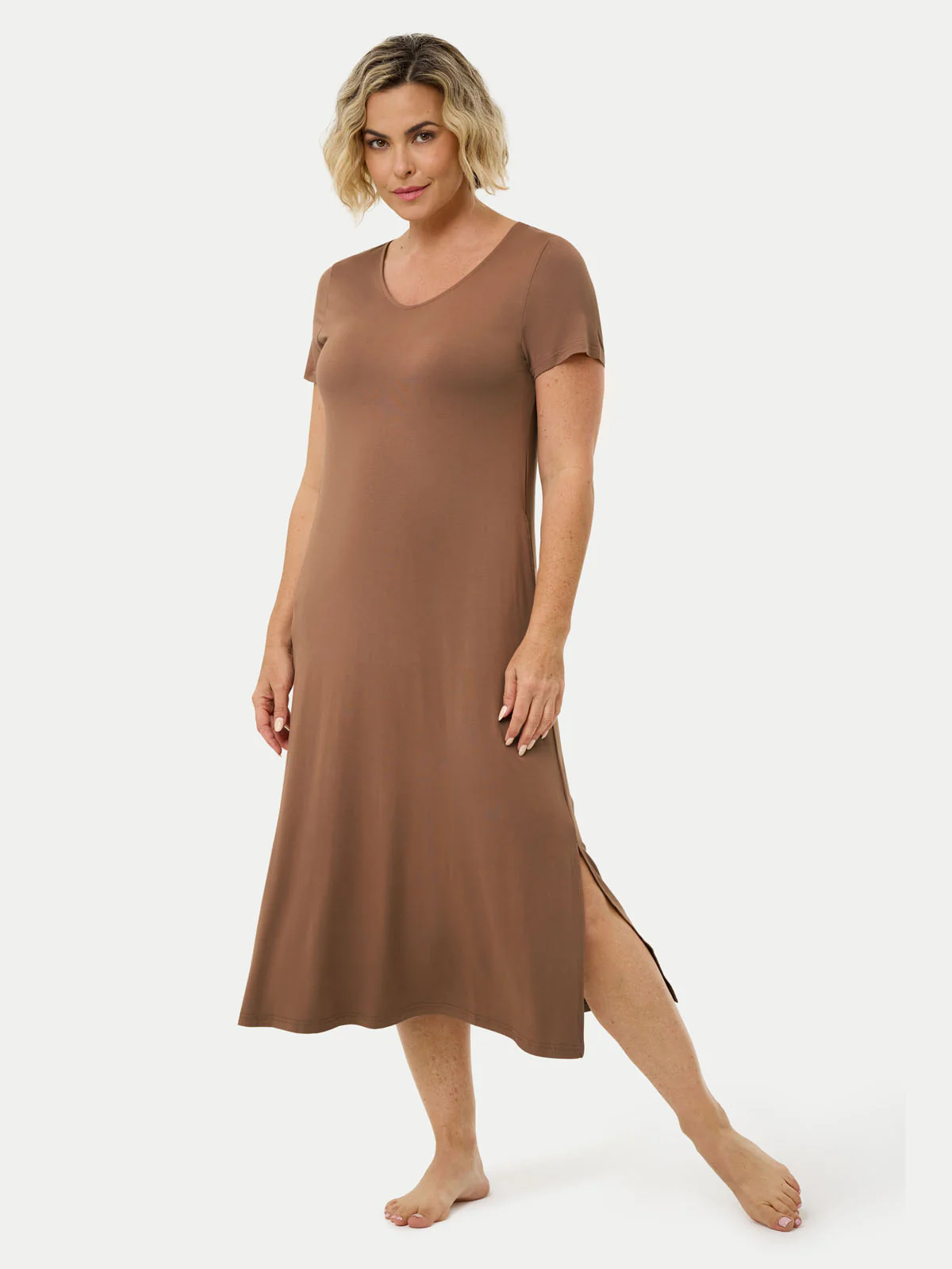 Short Sleeve Long Bamboo Sleepshirt - Image 22