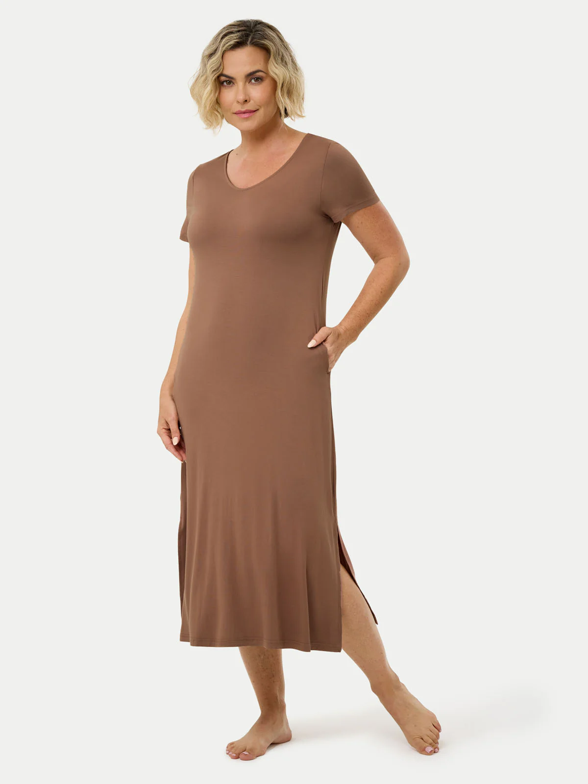Short Sleeve Long Bamboo Sleepshirt - Image 23