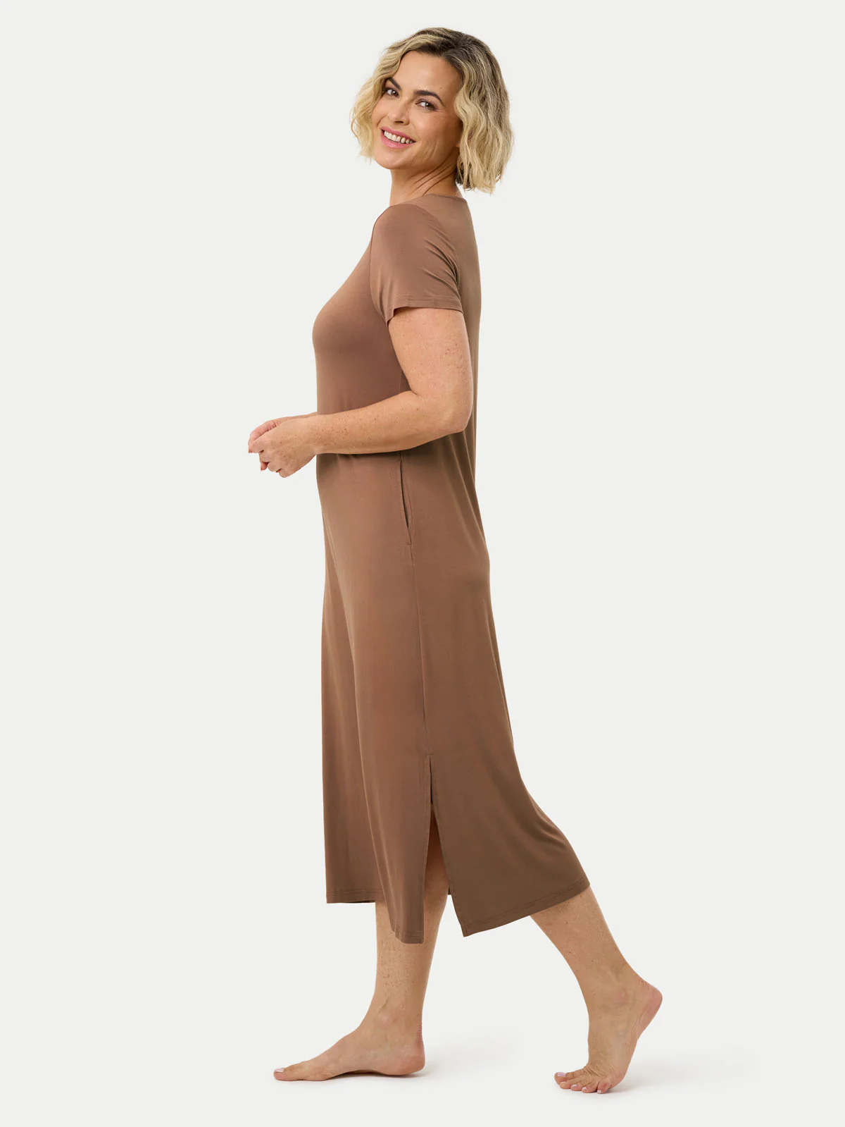 Short Sleeve Long Bamboo Sleepshirt - Image 24