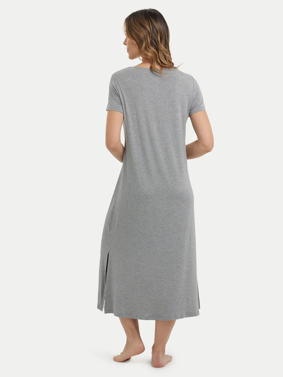 Short Sleeve Long Bamboo Sleepshirt - Image 45