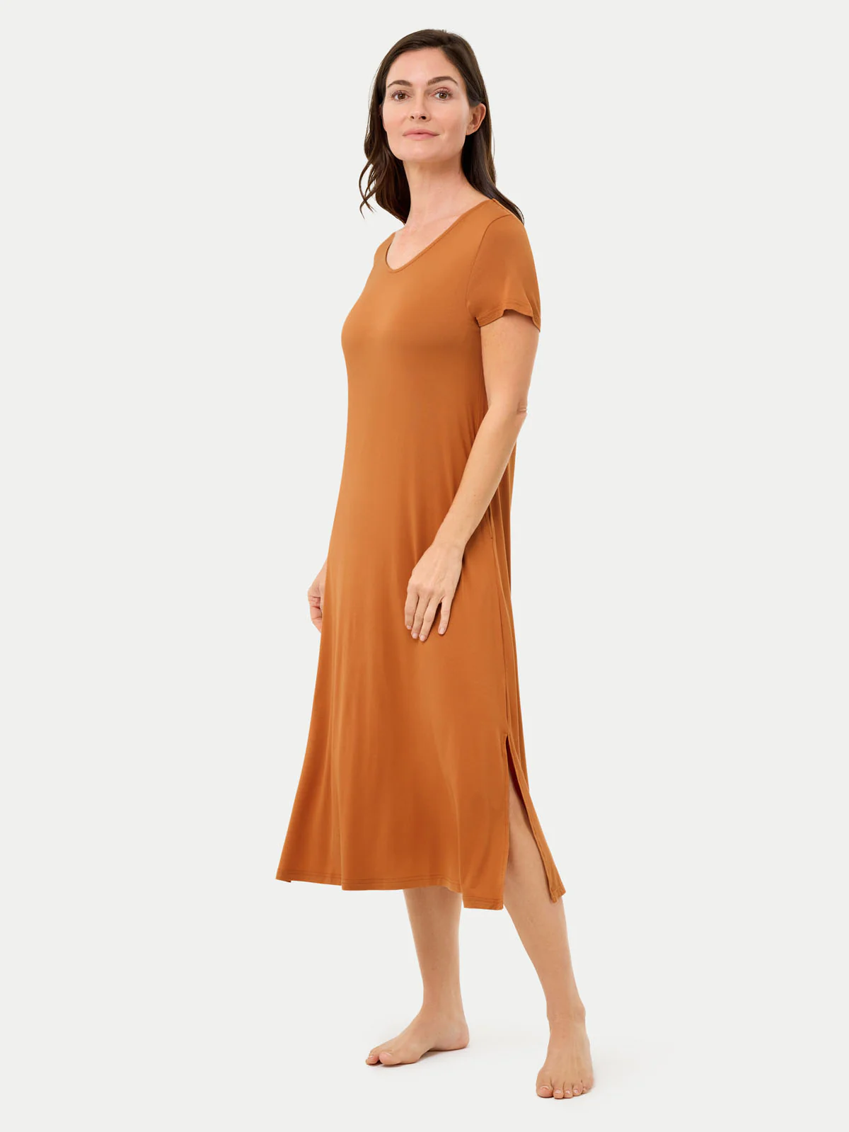 Short Sleeve Long Bamboo Sleepshirt - Image 56