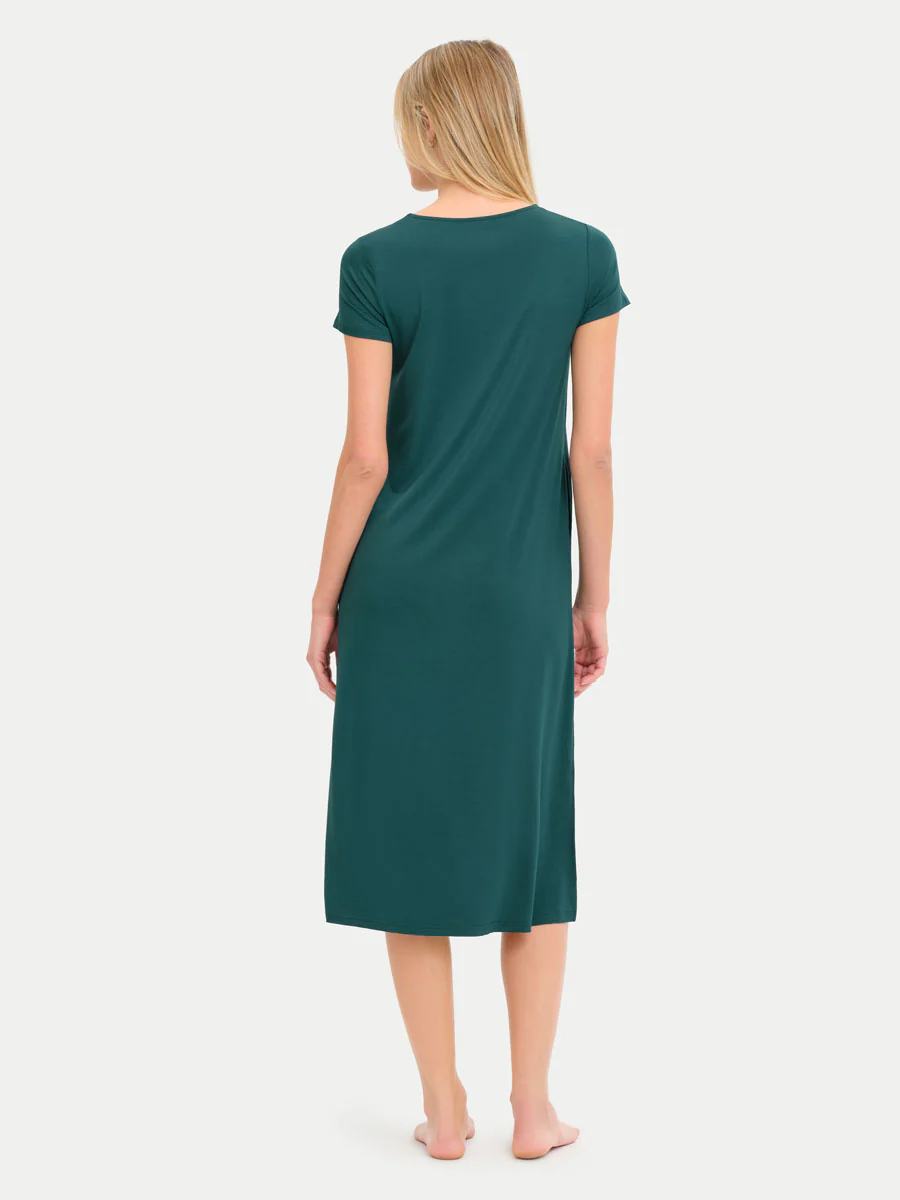 Short Sleeve Long Bamboo Sleepshirt - Image 85