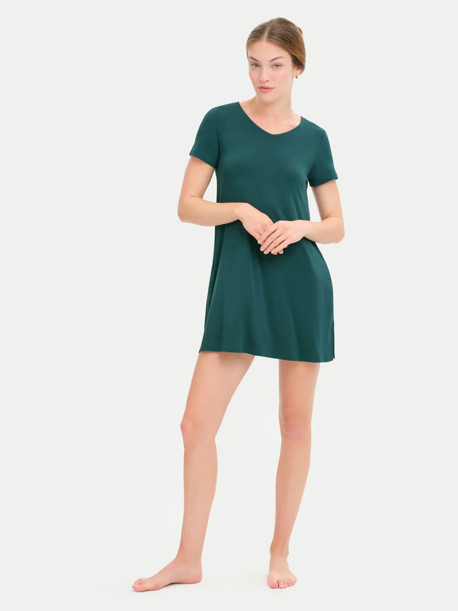 Short Sleeve Short Bamboo Sleepshirt - Image 120