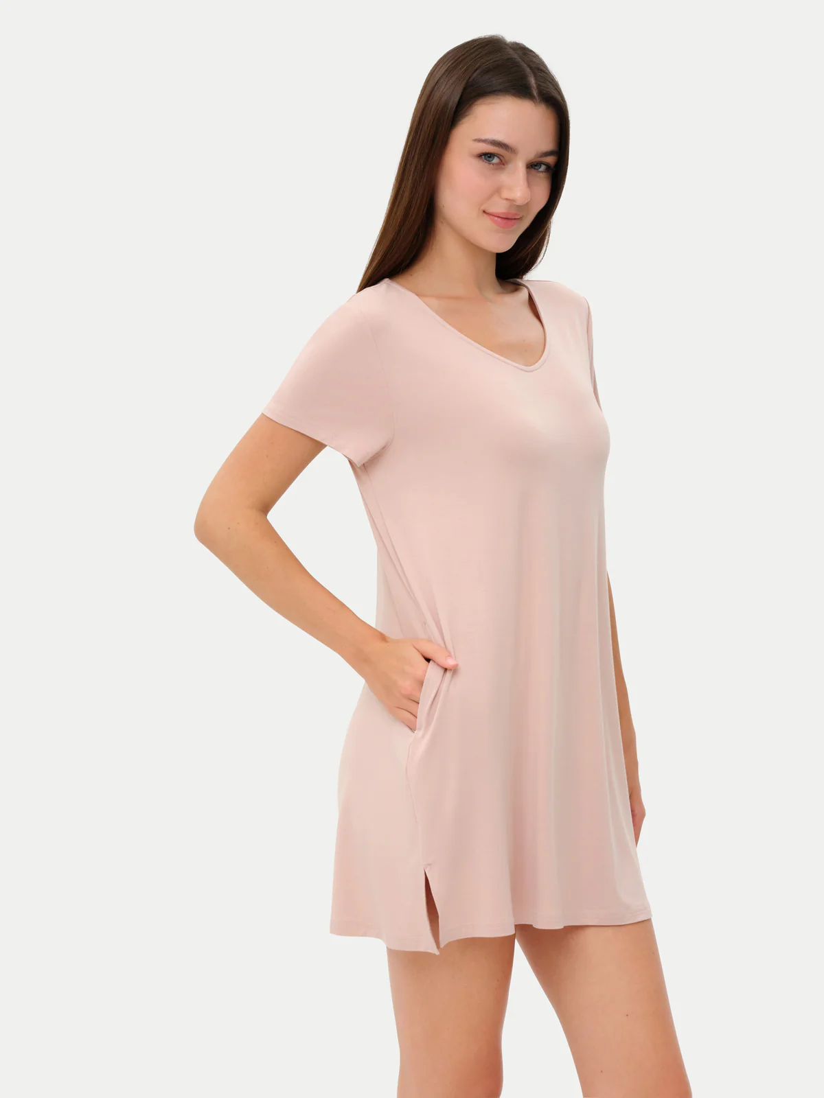 Short Sleeve Short Bamboo Sleepshirt - Image 25