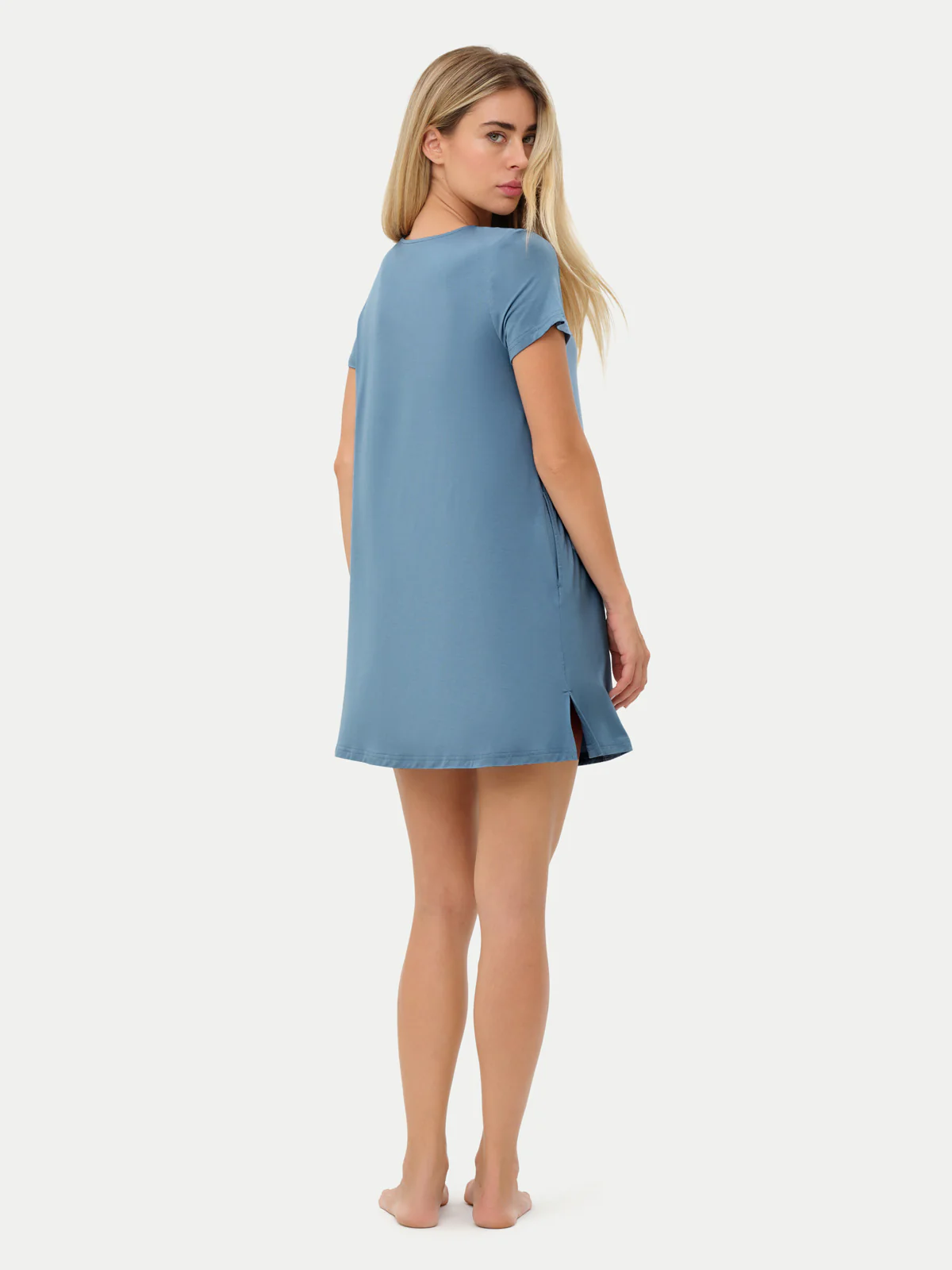 Short Sleeve Short Bamboo Sleepshirt - Image 35