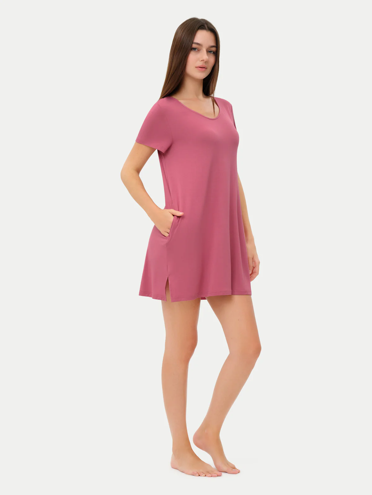 Short Sleeve Short Bamboo Sleepshirt - Image 51