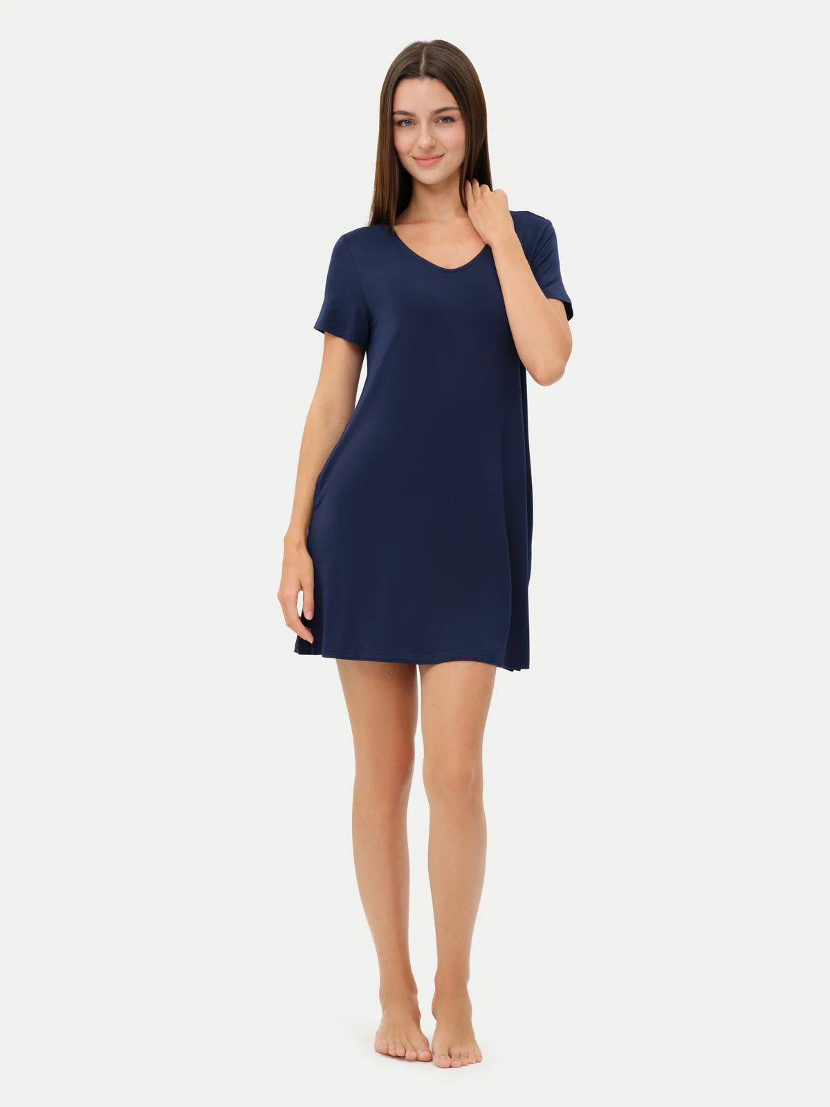 Short Sleeve Short Bamboo Sleepshirt - Image 88
