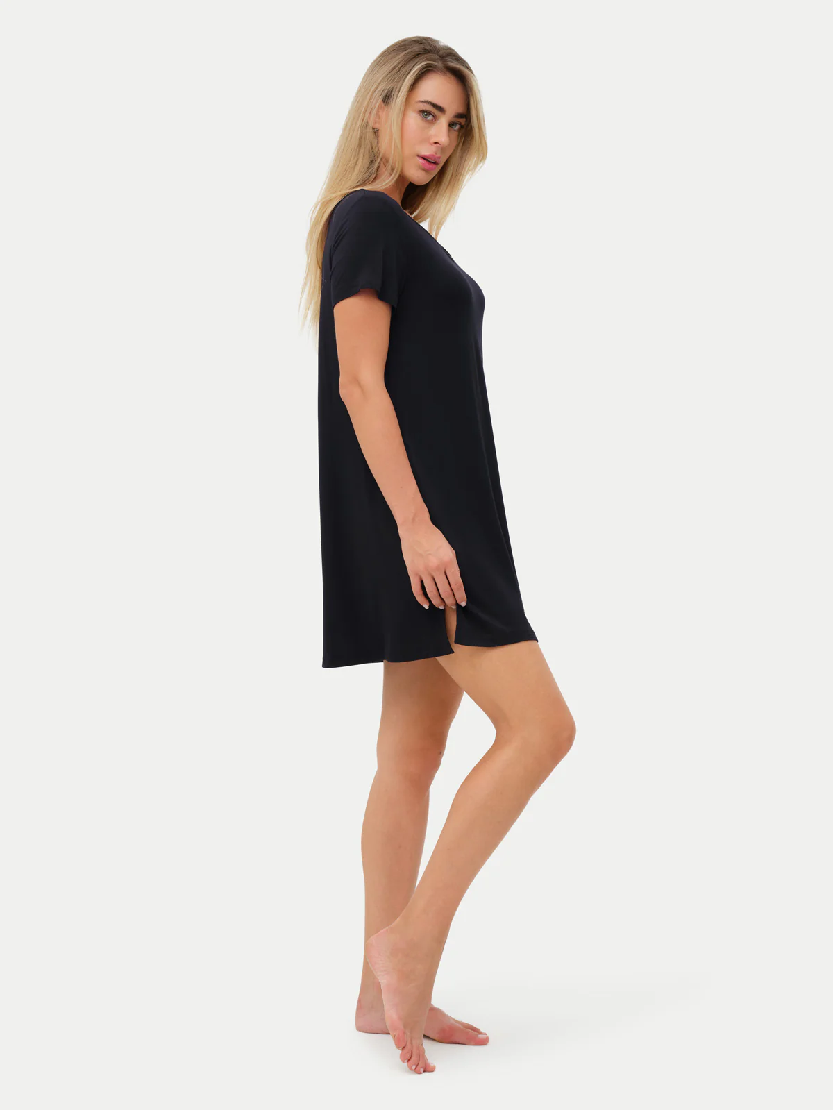 Short Sleeve Short Bamboo Sleepshirt - Image 9