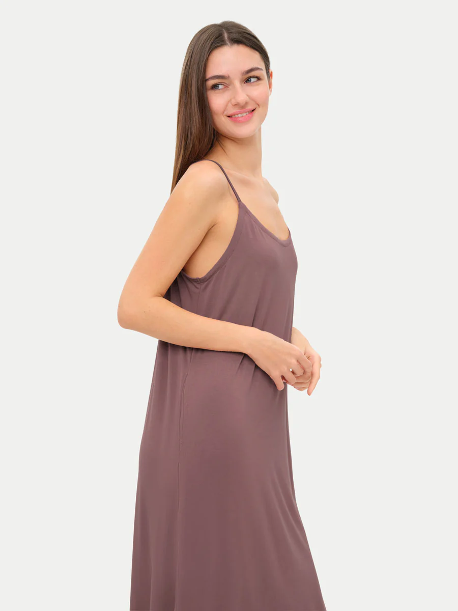 Sleeveless Long Bamboo Sleepshirt - Image 48