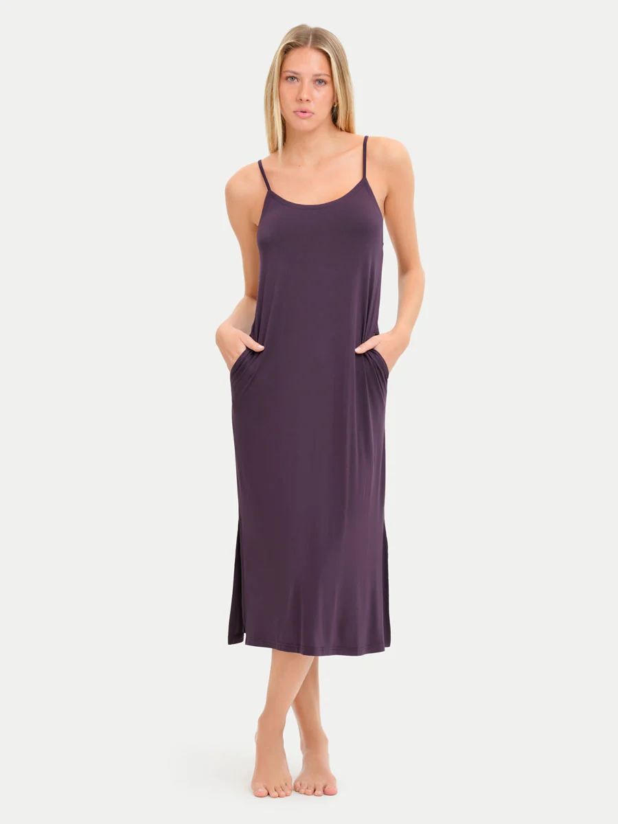 Sleeveless Long Bamboo Sleepshirt - Image 72